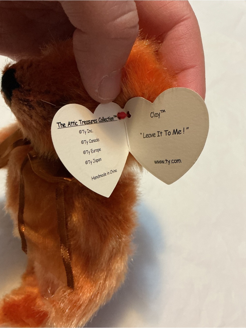 Vintage Ty The Attic Treasures Collection 1993 bears Clay and Beverly EXCELLENT - Picture 9 of 10